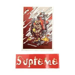 Urban Skateboarding Stickers Supreme Logos - Set of 2